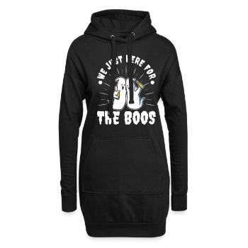 Je suis juste là pour les boos - Sweat-shirt à capuche long Femme - noir - Devant