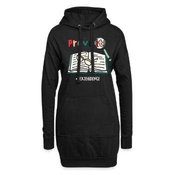 Funny Prove It Text Evidences Book - Hoodie-Kleid - Schwarz - Vorne
