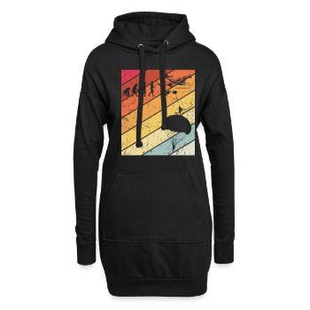 Fallschirmspringer Evolution Fallschirm Extremspor - Hoodie-Kleid - Schwarz - Vorne