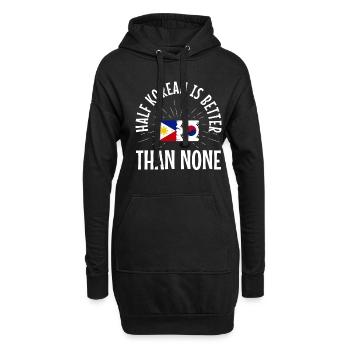 Half Korean is better than no Korean - Hoodie-Kleid - Schwarz - Vorne