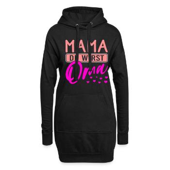 Mama du wirst Oma - Muttertag Geschenk werdende Om - Hoodie-Kleid - Schwarz - Vorne