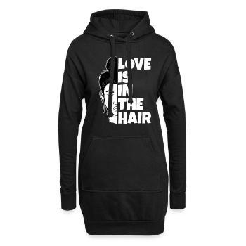 Love Is In The Hair - Hoodie-Kleid - Schwarz - Vorne