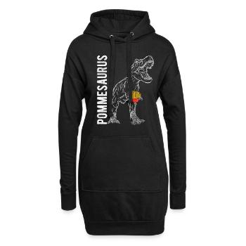 Pommes Frites Pommes Liebhaber Pommes Fritten Spru - Hoodie-Kleid - Schwarz - Vorne