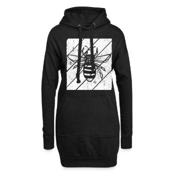 Vintage Bienen Flüsterer Bee Imker Biene Imkerei M - Hoodie-Kleid - Schwarz - Vorne
