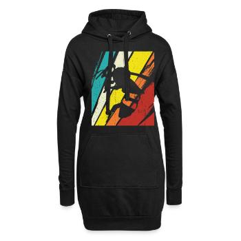 Vintage Bienen Flüsterer Bee Imker Biene Imkerei M - Hoodie-Kleid - Schwarz - Vorne