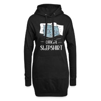 Official Sleepshirt Hippopotamus - Hoodie-Kleid - Schwarz - Vorne
