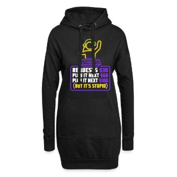DJ Request - Hoodie-Kleid - Schwarz - Vorne