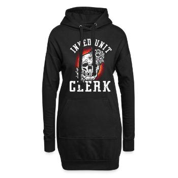 Inked Unit Clerk - Hoodie-Kleid - Schwarz - Vorne