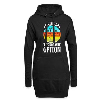 Abandonner n’est pas une option - Sweat-shirt à capuche long Femme - noir - Devant
