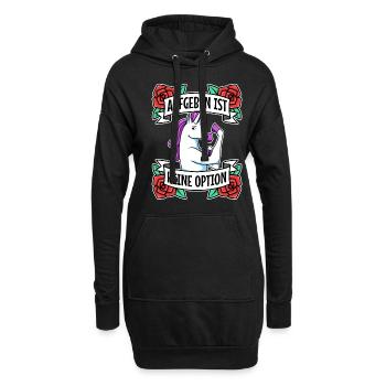 Aufgeben ist keine option - Hoodie-Kleid - Schwarz - Vorne