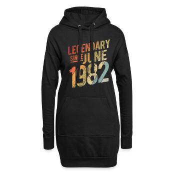 40th Birthday Gift Legendary Since June 1982 40 Ye - Hoodie-Kleid - Schwarz - Vorne