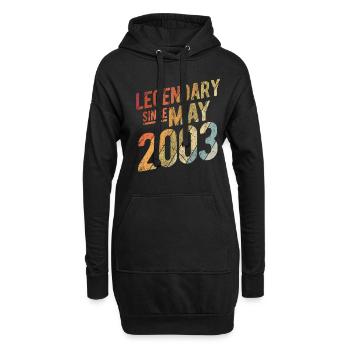 20th Birthday Gift Legendary Since May 2003 20 Yea - Hoodie-Kleid - Schwarz - Vorne