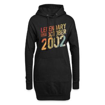 20th Birthday Gift Legendary Since October 2002 20 - Hoodie-Kleid - Schwarz - Vorne