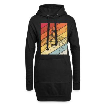 Vintage Bienen Flüsterer Bee Imker Biene Imkerei M - Hoodie-Kleid - Schwarz - Vorne