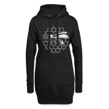 Vintage Bienen Flüsterer Bee Imker Biene Imkerei M - Hoodie-Kleid - Schwarz - Vorne