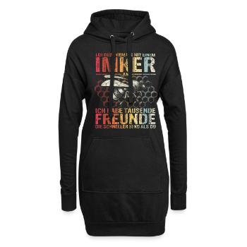 Imker Bienen Leg dich niemals mit einem Imker an G - Hoodie-Kleid - Schwarz - Vorne