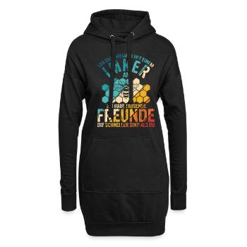 Imker Bienen Leg dich niemals mit einem Imker an G - Hoodie-Kleid - Schwarz - Vorne
