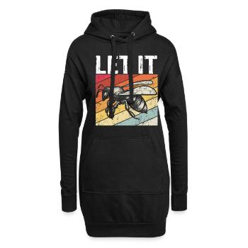 Let It Bee Bienen Flüsterer - Imker Biene Imkerei - Hoodie-Kleid - Schwarz - Vorne