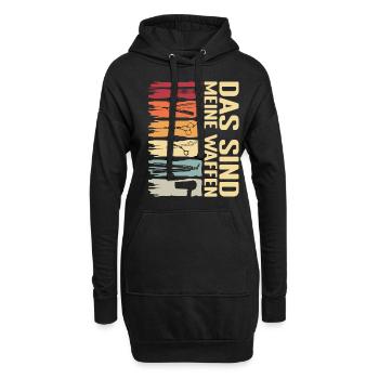 Das sind meine Waffen Geschenkidee Salon Friseur B - Hoodie-Kleid - Schwarz - Vorne