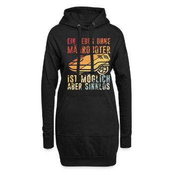 Mähroboter Garten Rasenroboter Mäher Gärtner Mähen - Hoodie-Kleid - Schwarz - Vorne