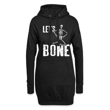 Halloween - Lets Bone - Hoodie-Kleid - Schwarz - Vorne