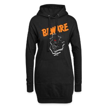 Halloween Beware - Hoodie-Kleid - Schwarz - Vorne