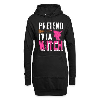 Hexe - Faites semblant d’être une sorcière - Sweat-shirt à capuche long Femme - noir - Devant