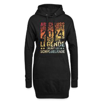 Grundschule - Legende verläßt Schulgelände Abschlu - Hoodie-Kleid - Schwarz - Vorne