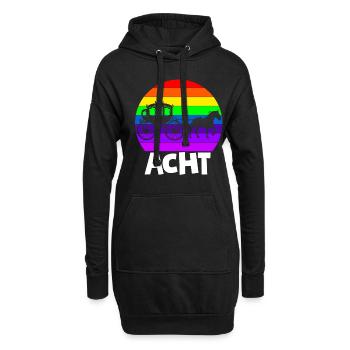 8. Geburtstag Reiterin Geschenk Pferde Fan 8 Jahre - Hoodie-Kleid - Schwarz - Vorne