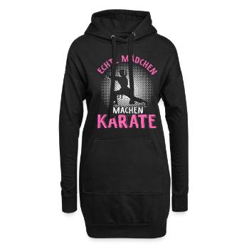 Mädchen Karate Kampfsport Geschenk - Hoodie-Kleid - Schwarz - Vorne