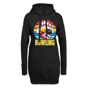 Équipe de boules de bowling - Sweat-shirt à capuche long Femme - noir - Devant