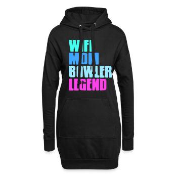 Wife mom Bowler Legend - Hoodie-Kleid - Schwarz - Vorne