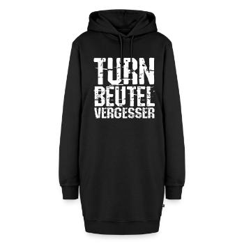 Turnbeutel Vergesser Für Den Turnunterricht Sportu - Hoodie-Kleid - Schwarz - Vorne