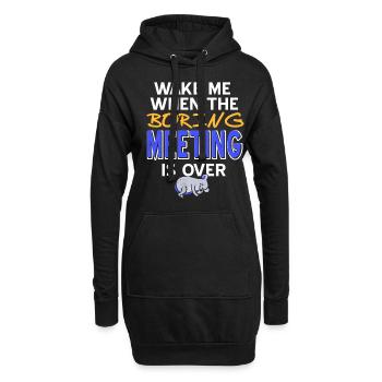Réveille-moi quand l’ennui dans ce bureau sera terminé - Sweat-shirt à capuche long Femme - noir - Devant
