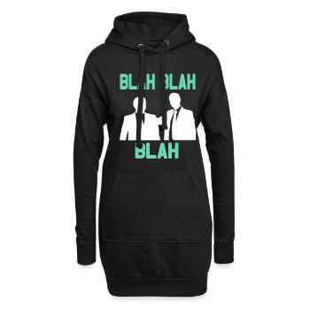 Langweilig im büro - Blah Blah Blah - Hoodie-Kleid - Schwarz - Vorne