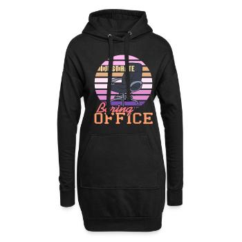 I just hate Boring Office - Hoodie Dress - black - Front