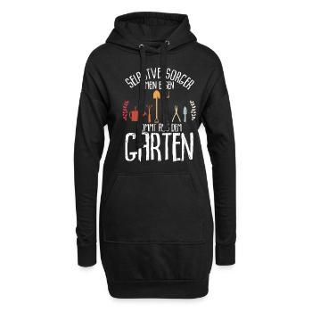 Selbstversorger Mein Essen Kommt Aus Dem Garten - - Hoodie-Kleid - Schwarz - Vorne