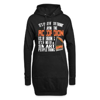 Ce n’est pas grave si jouer de l’accordéon est ennuyeux - Sweat-shirt à capuche long Femme - noir - Devant