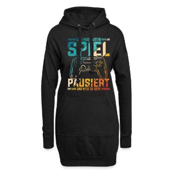 Gamer Zocker Design PC Spiel Gaming Geschenk Gamer - Hoodie-Kleid - Schwarz - Vorne