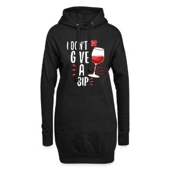 Je ne donne pas une gorgée - Sweat-shirt à capuche long Femme - noir - Devant