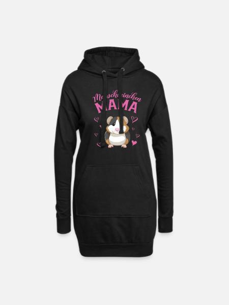 Meerschweinchen Mama Lustiges Geschenk Meerschwein - Hoodie-Kleid - Schwarz
