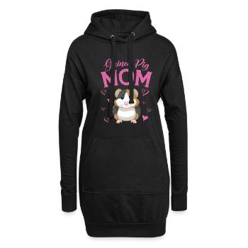 Cochon d’Inde Maman Drôle de cadeau Cochon d’Inde - Sweat-shirt à capuche long Femme - noir - Devant