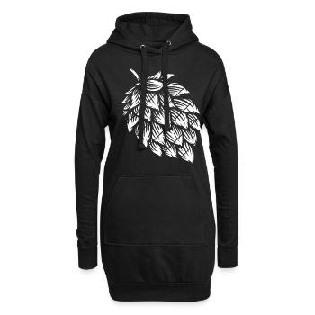 Hopfen Vintage Retro Craft Bier Design Kneipe Bier - Hoodie-Kleid - Schwarz - Vorne