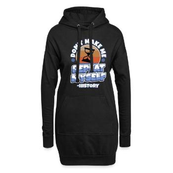 Ne me faites pas répéter l’histoire - Sweat-shirt à capuche long Femme - noir - Devant