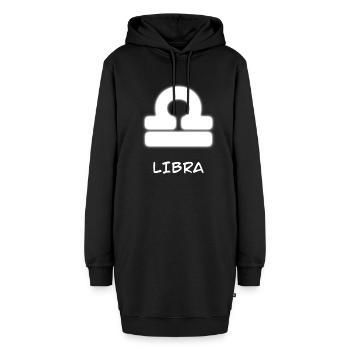 Waage Horoskop by HOB Products - Hoodie-Kleid - Schwarz - Vorne