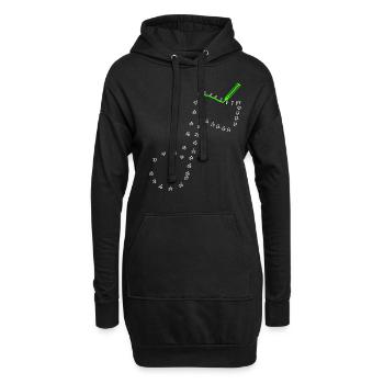Peinture en chiffres Musiknote par HOB Products - Sweat-shirt à capuche long Femme - noir - Devant