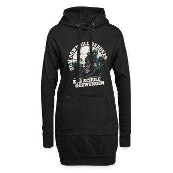 MTB Mountainbike Fahrradfahrer Freeride Downhill O - Hoodie-Kleid - Schwarz - Vorne