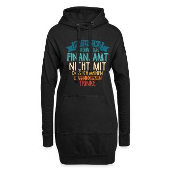 Finanzamt Steuern Lustig Spruch Geschenk Kaffee Tr - Hoodie-Kleid - Schwarz - Vorne
