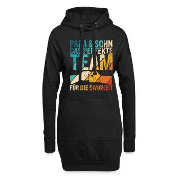Papa & Sohn Das Perfekte Chaos Team Für Die Ewigke - Hoodie-Kleid - Schwarz - Vorne