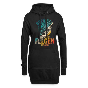 Bremsen macht die Felgen dreckig - Auto Fan Tuning - Hoodie-Kleid - Schwarz - Vorne